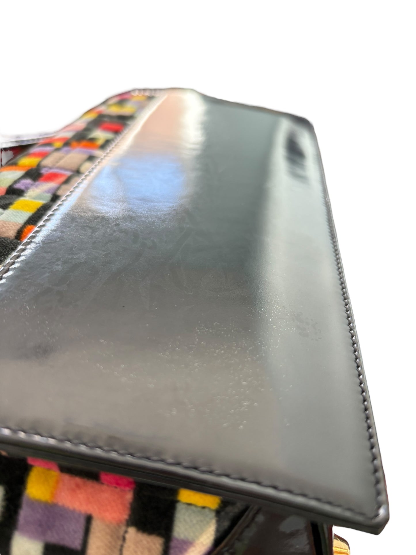 Chanel Shoulder Bag No. 6 Flap Velvet Multicolor Black