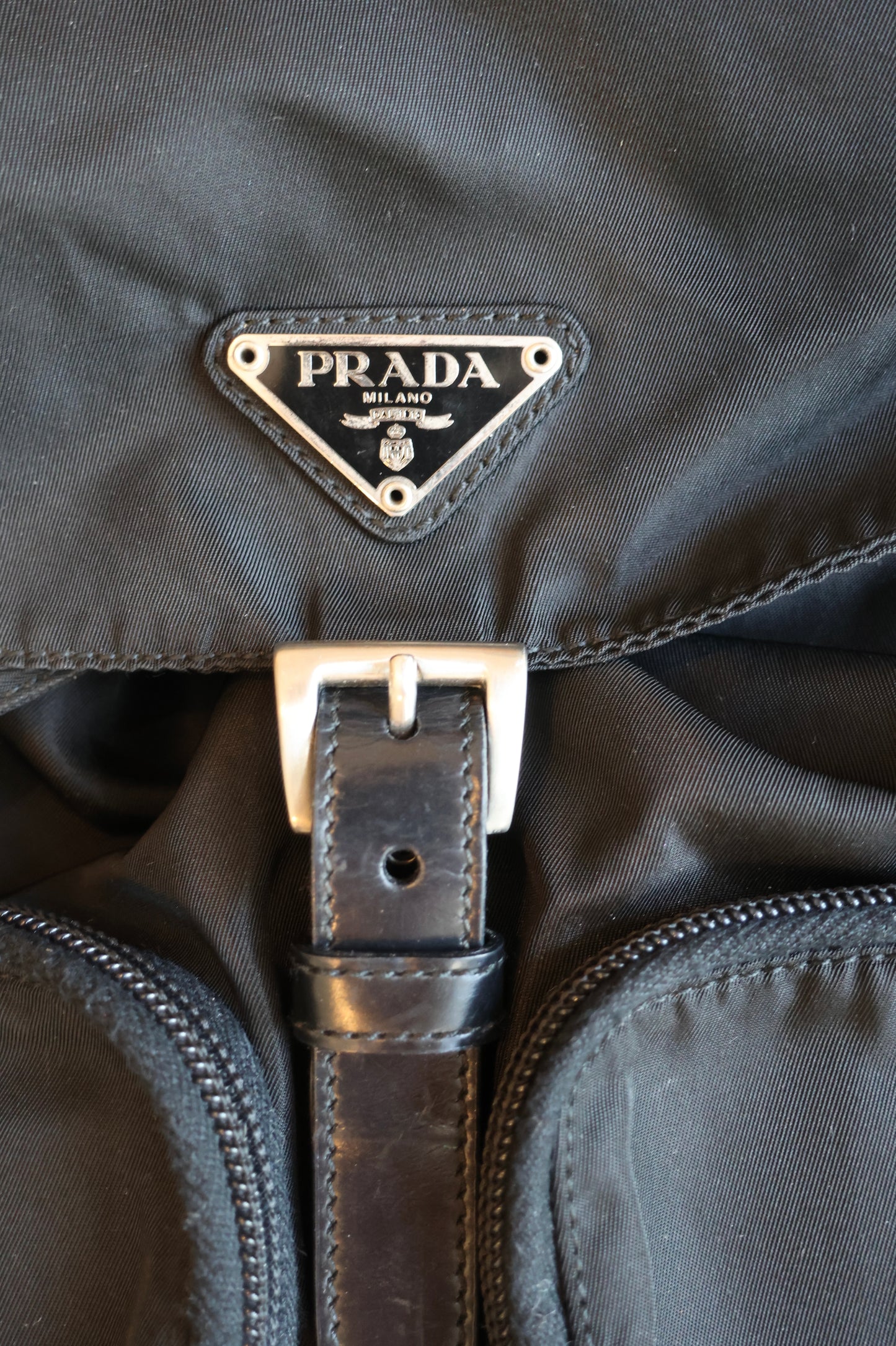 Prada Black Re-edition 2000 Nylon Backpack