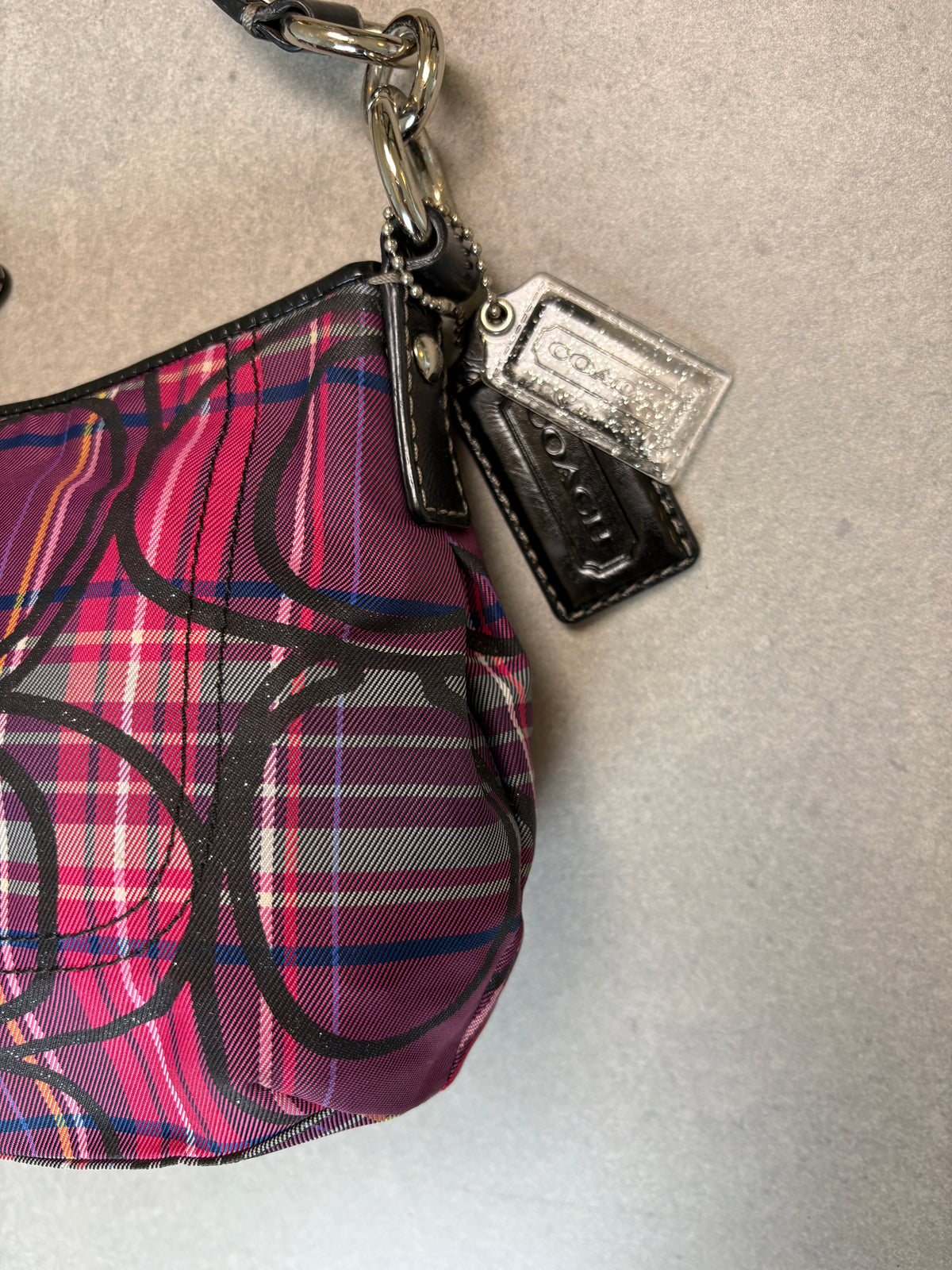 Coach Poppy Tartan Shoulder Bag