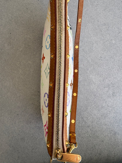 Louis Vuitton x Takashi Murakami White Multicolour Pochette Accessoires 2000s