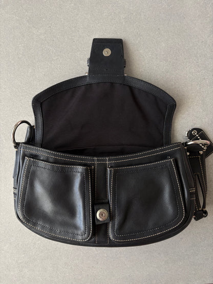 Coach Soho Black Leather Shoulder Bag
