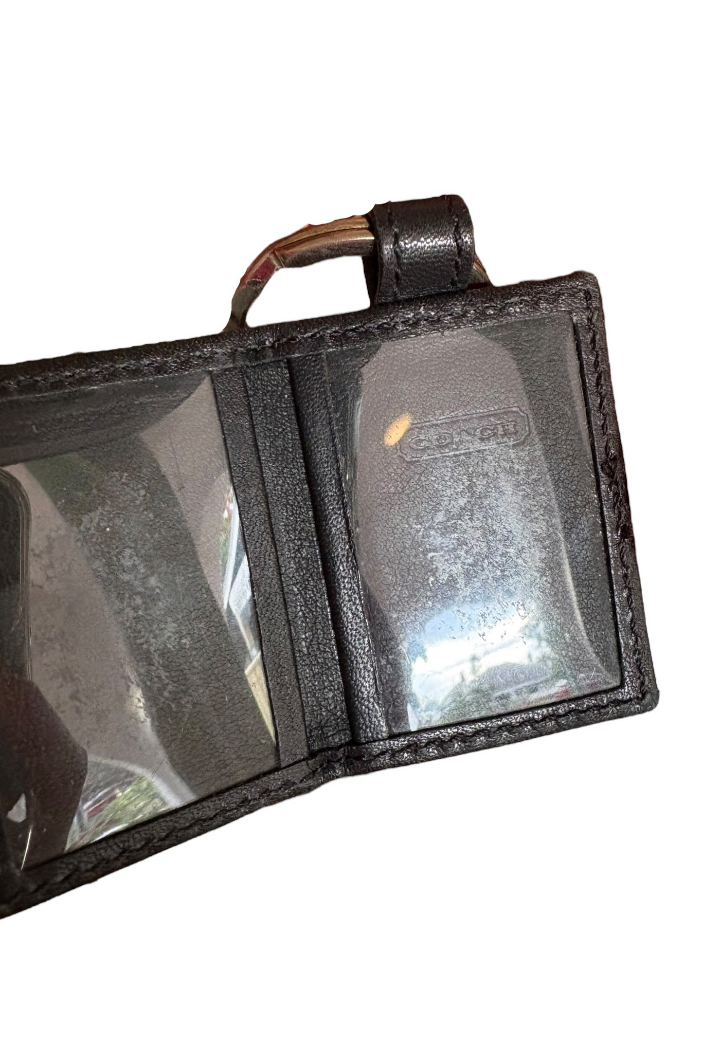 Coach photo keyring black