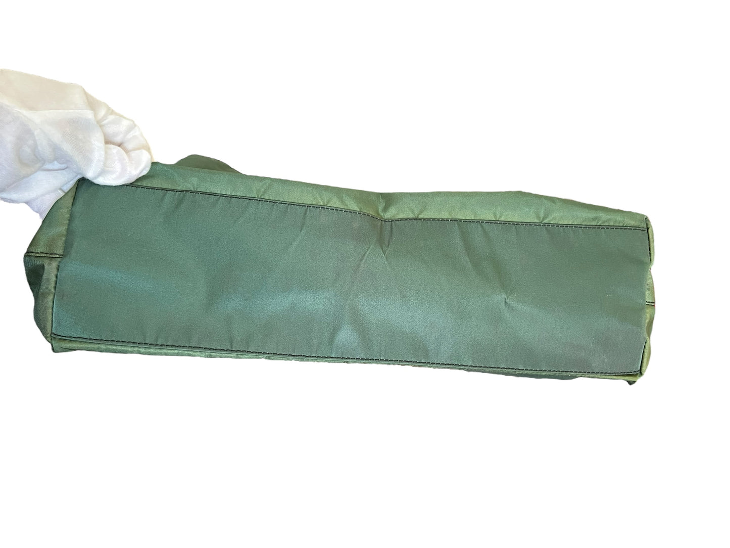 Prada Green Nylon Shoulder Tote Bag