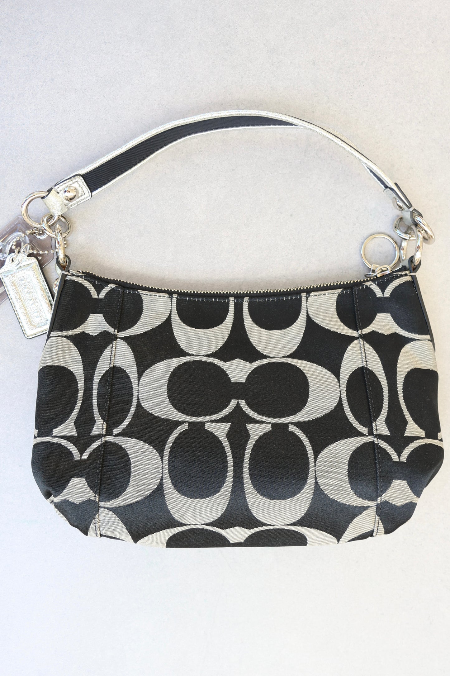 Coach Soho Black and Grey Monogram