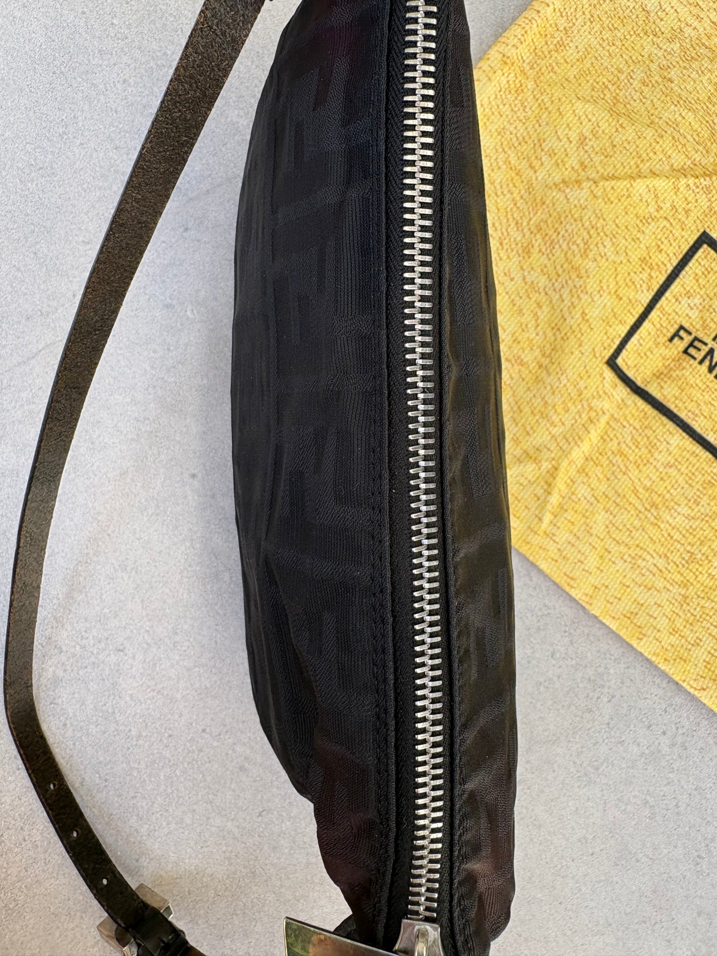 Fendi Zucca Shoulder Bag Black