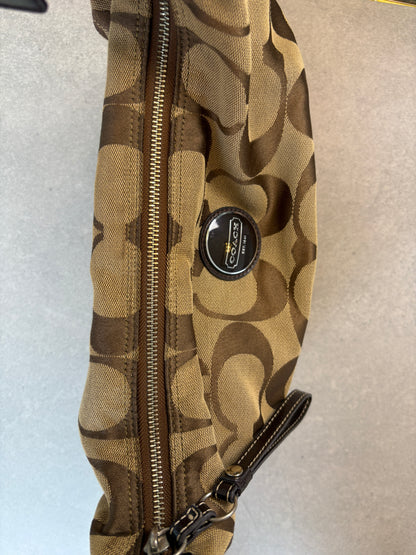 Coach Brown Monogram Hobo Shoulder Bag