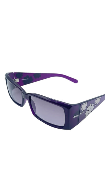 Miu Miu Clover Sunglasses Purple
