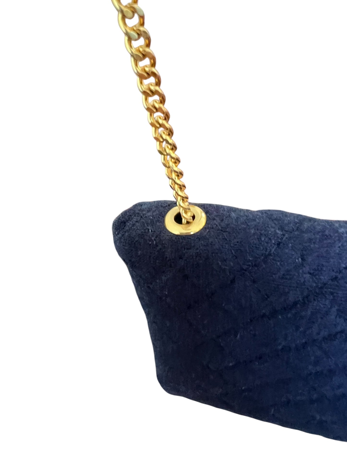 Chanel Chain Pouch Jersey Navy