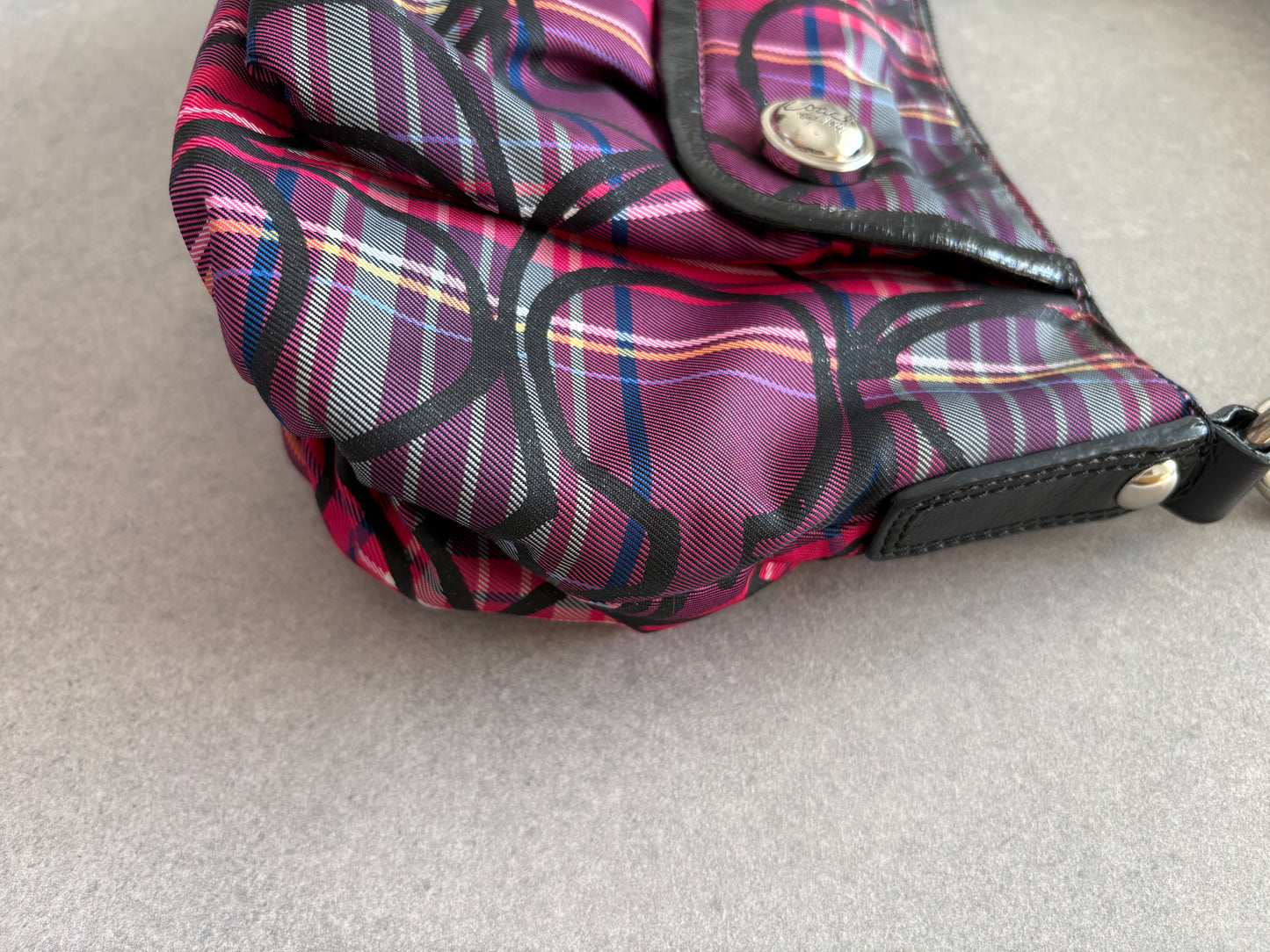Coach Poppy Tartan Shoulder Bag
