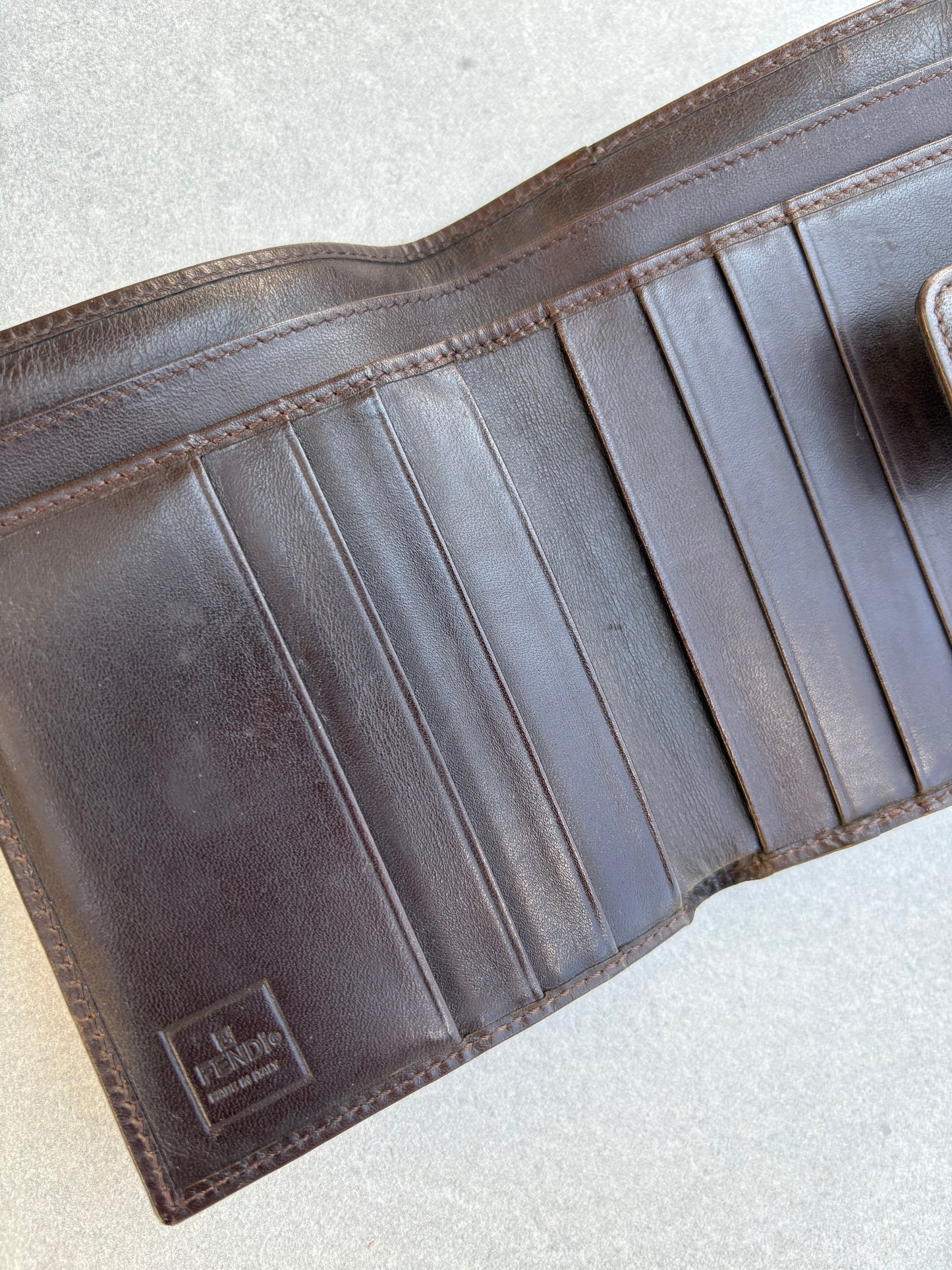 Fendi Brown Zucca Canvas and Leather Wallet
