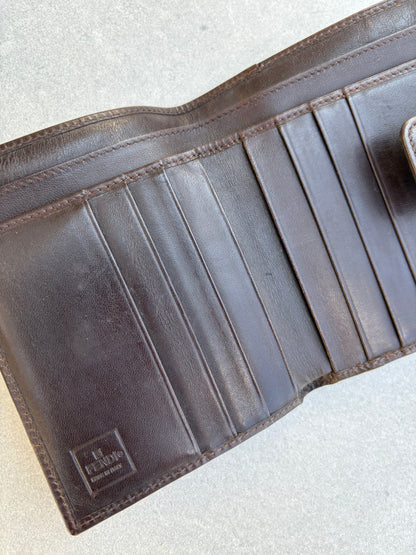Fendi Brown Zucca Canvas and Leather Wallet