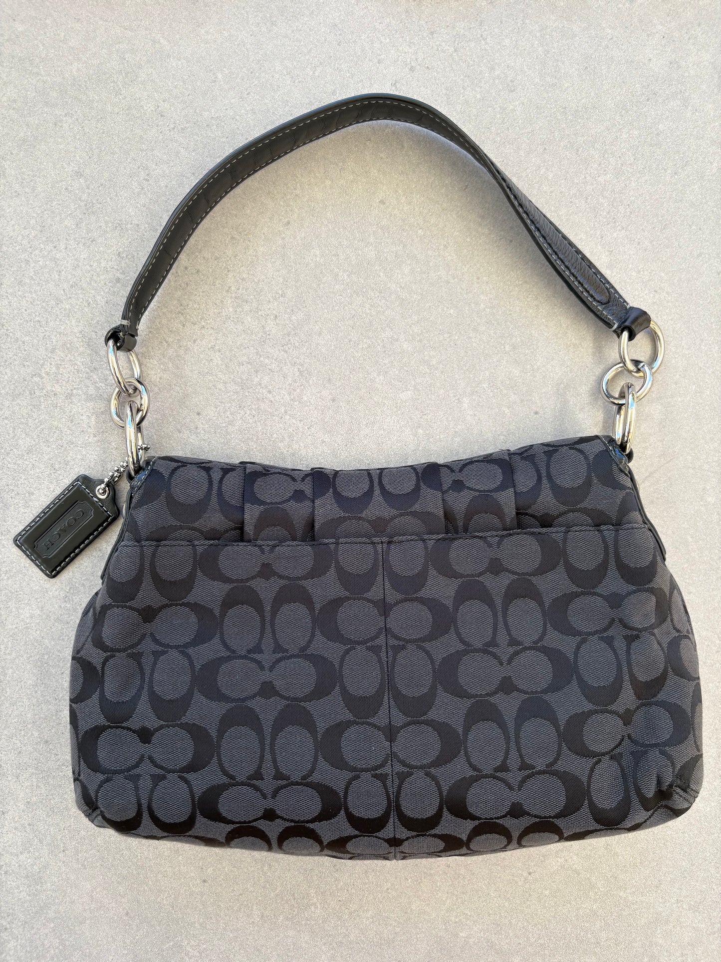 Coach Soho Black Monogram Shoulder Bag