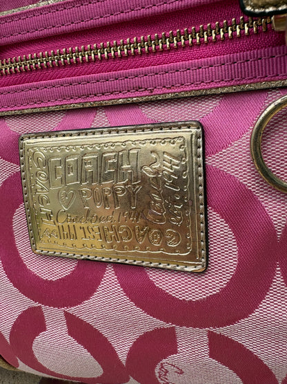 Coach Art Pink Tote Bag with Glitter Tag