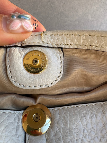 Coach Soho Legacy Cream and Brown Leather Shoulder Bag