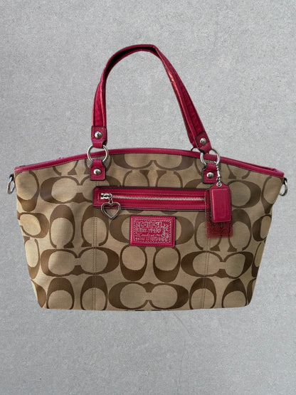 Coach Brown and Pink Tote Bag