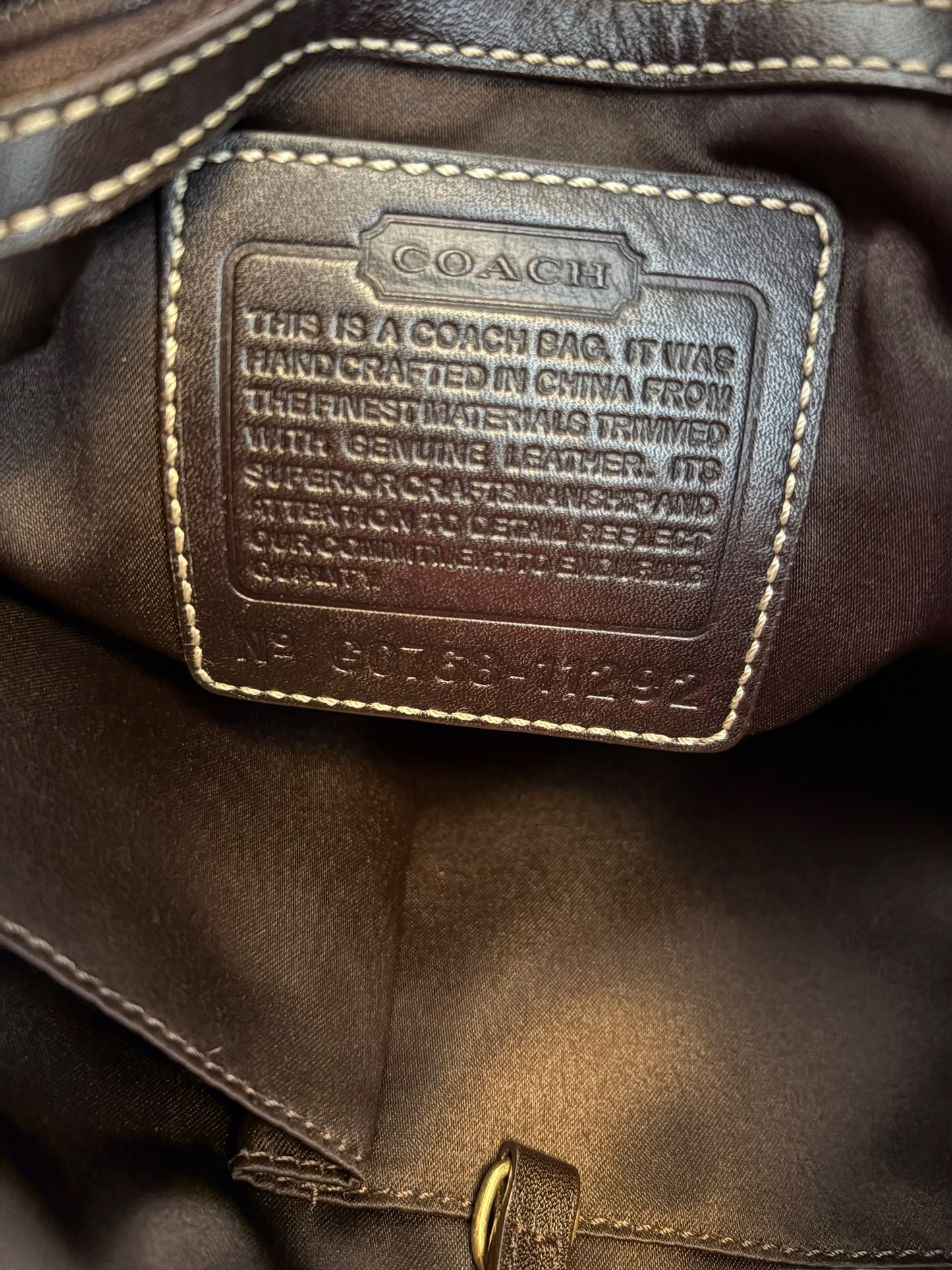 Coach Brown Signature Ergo Shoulder Bag