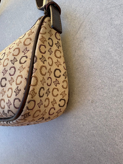 Celine Brown Monogram Macadam Shoulder Bag