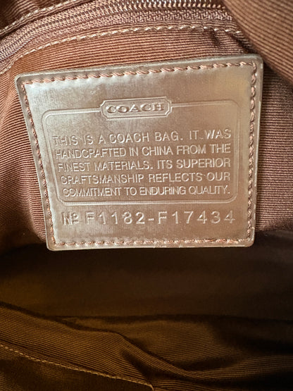 Coach Brown Monogram Hobo Shoulder Bag
