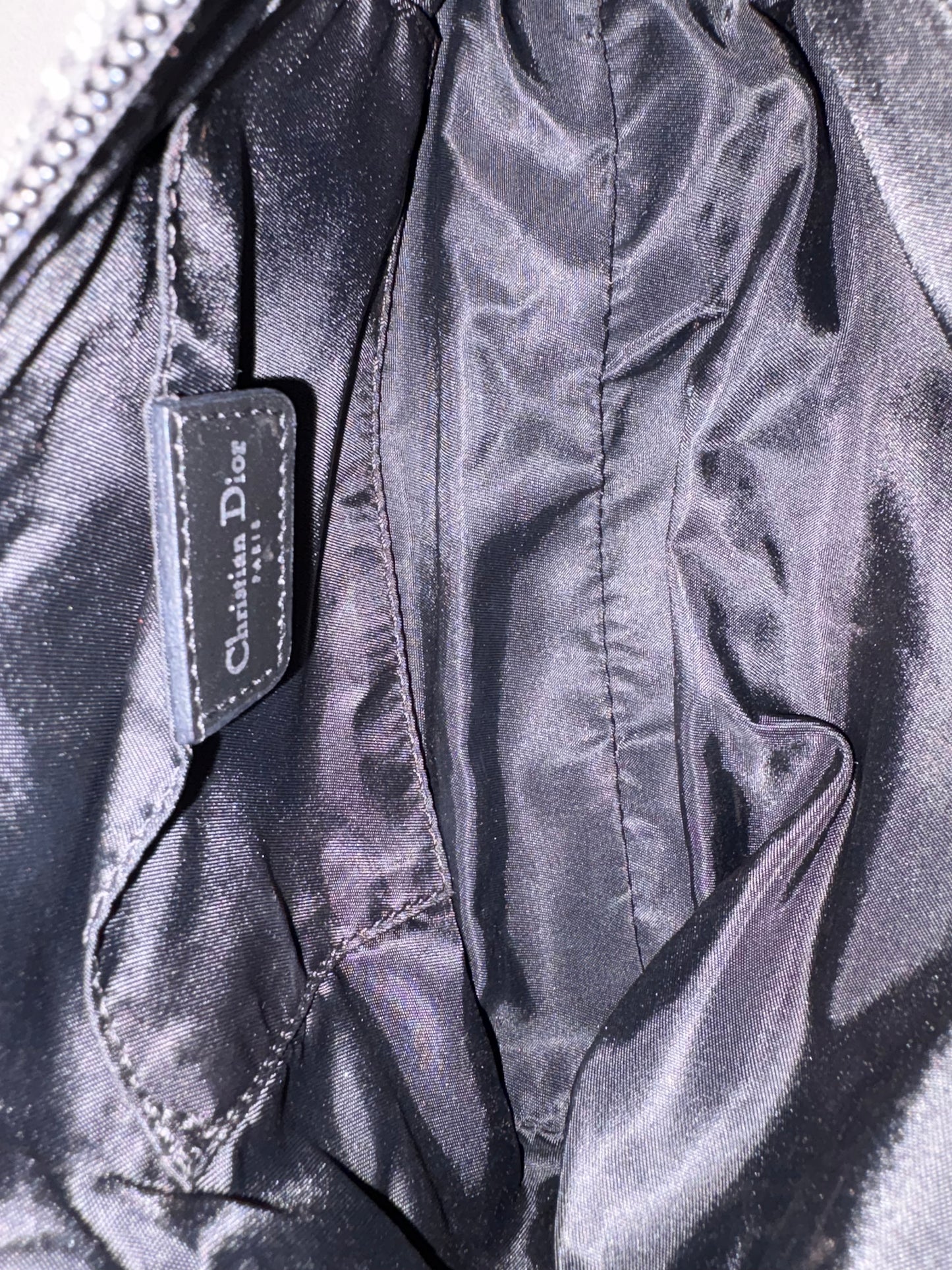 Christian Dior 2000s Black Trotter Monogram Shoulder Bag