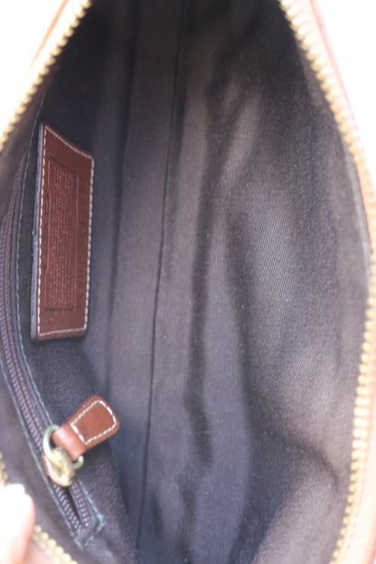 Coach Signature Tan and Brown Shoulder Bag