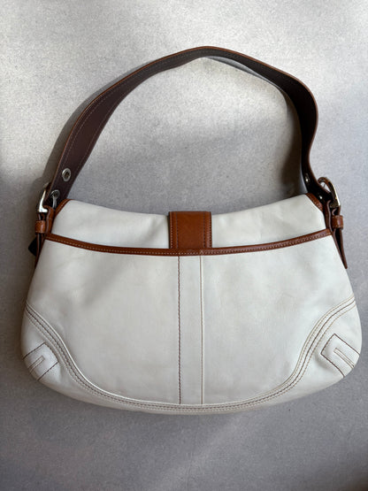 Coach Soho Cream and Brown Leather Shoulder Bag