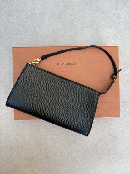 Louis Vuitton Black Epi Leather Pochette Accessoires