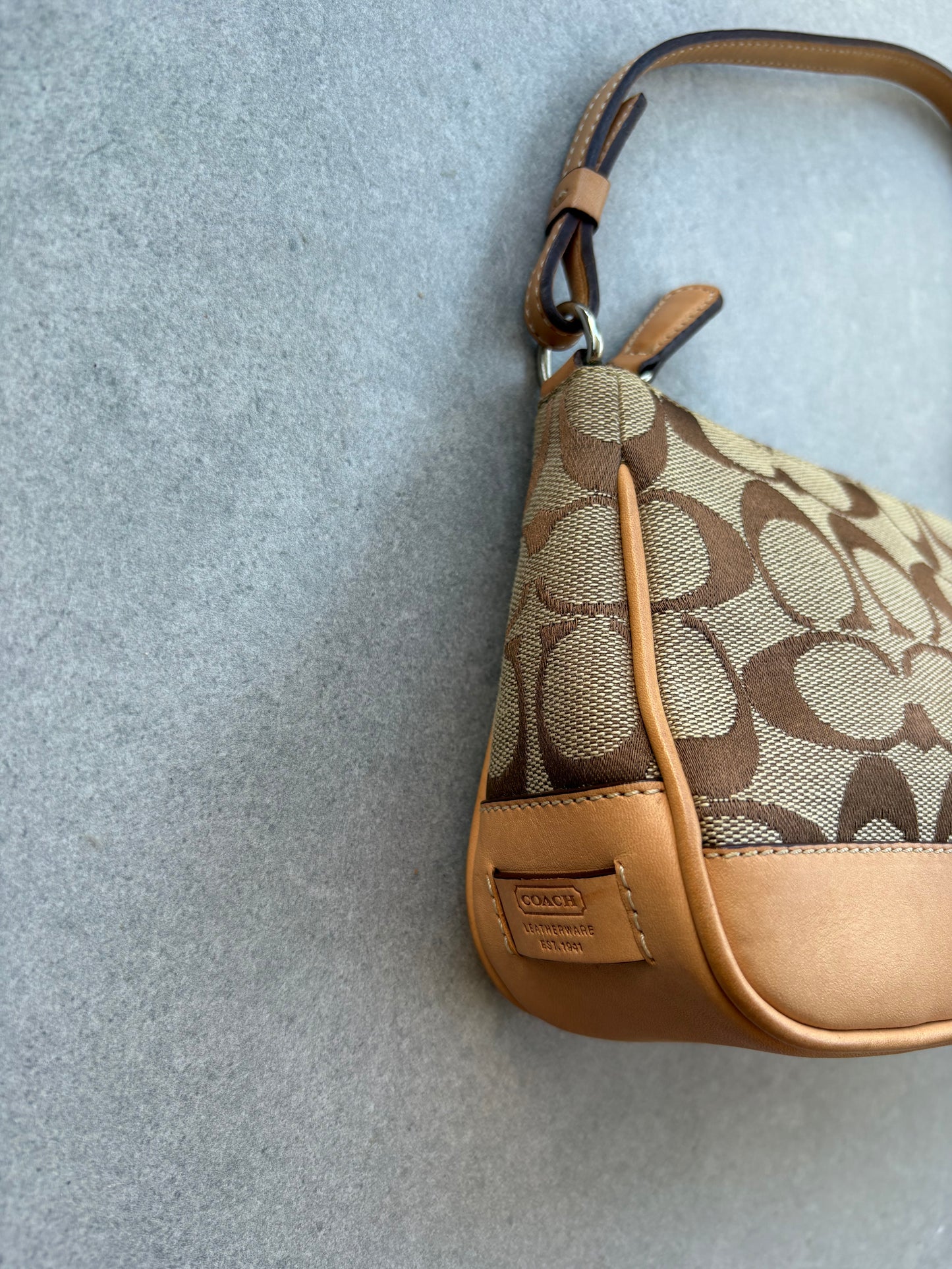 Coach Signature Demi Tan Shoulder Bag