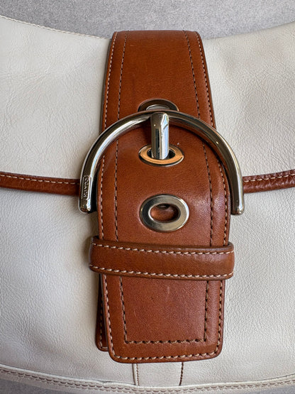 Coach Soho Cream and Brown Leather Shoulder Bag