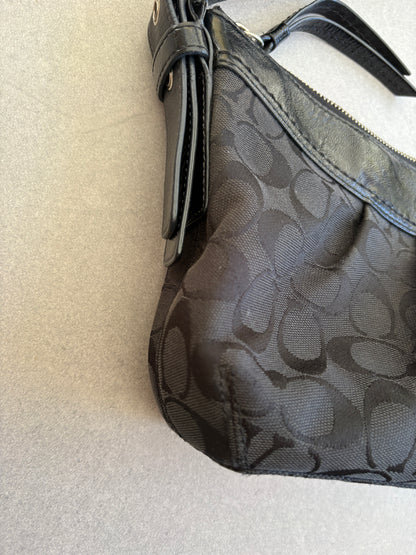 Coach Black Crescent Moon Monogram Shoulder Bag