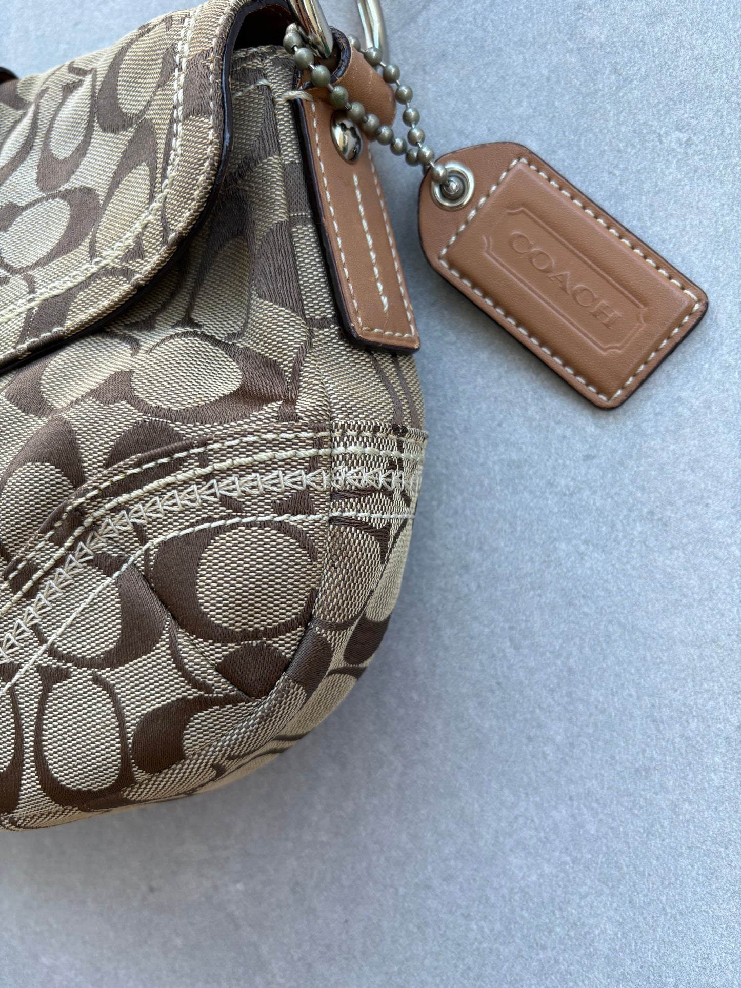 Coach Soho Brown Monogram Shoulder Bag