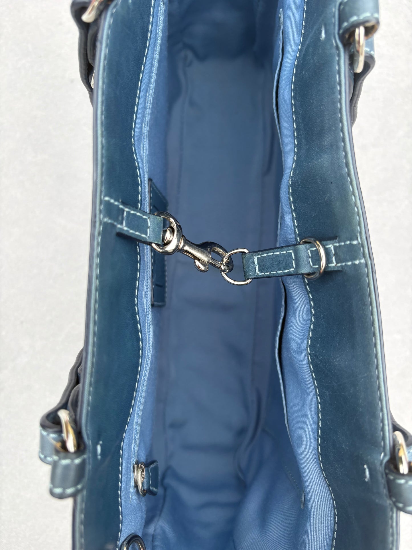 Coach Blue Optic Tote Bag