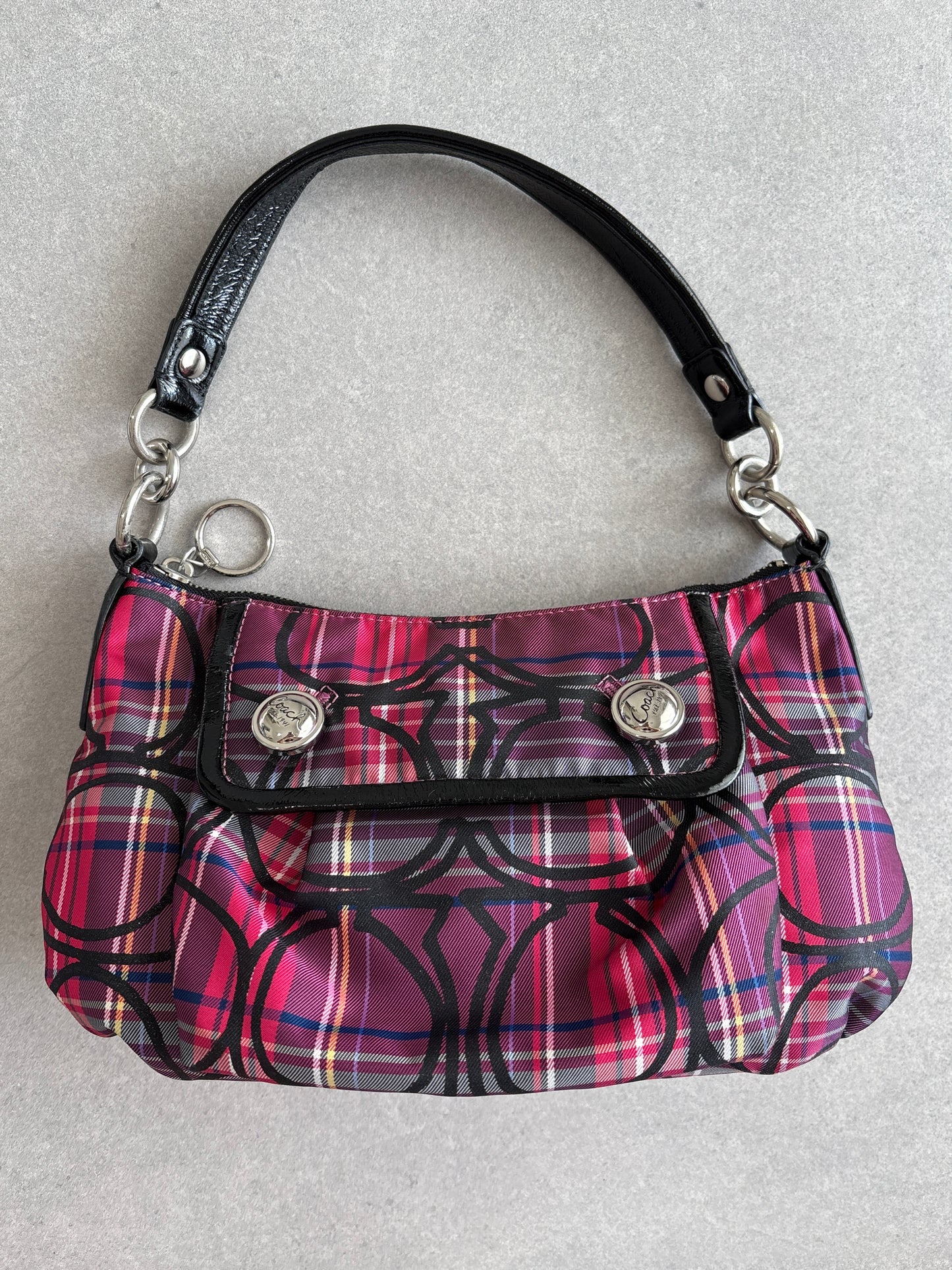 Coach Poppy Tartan Shoulder Bag