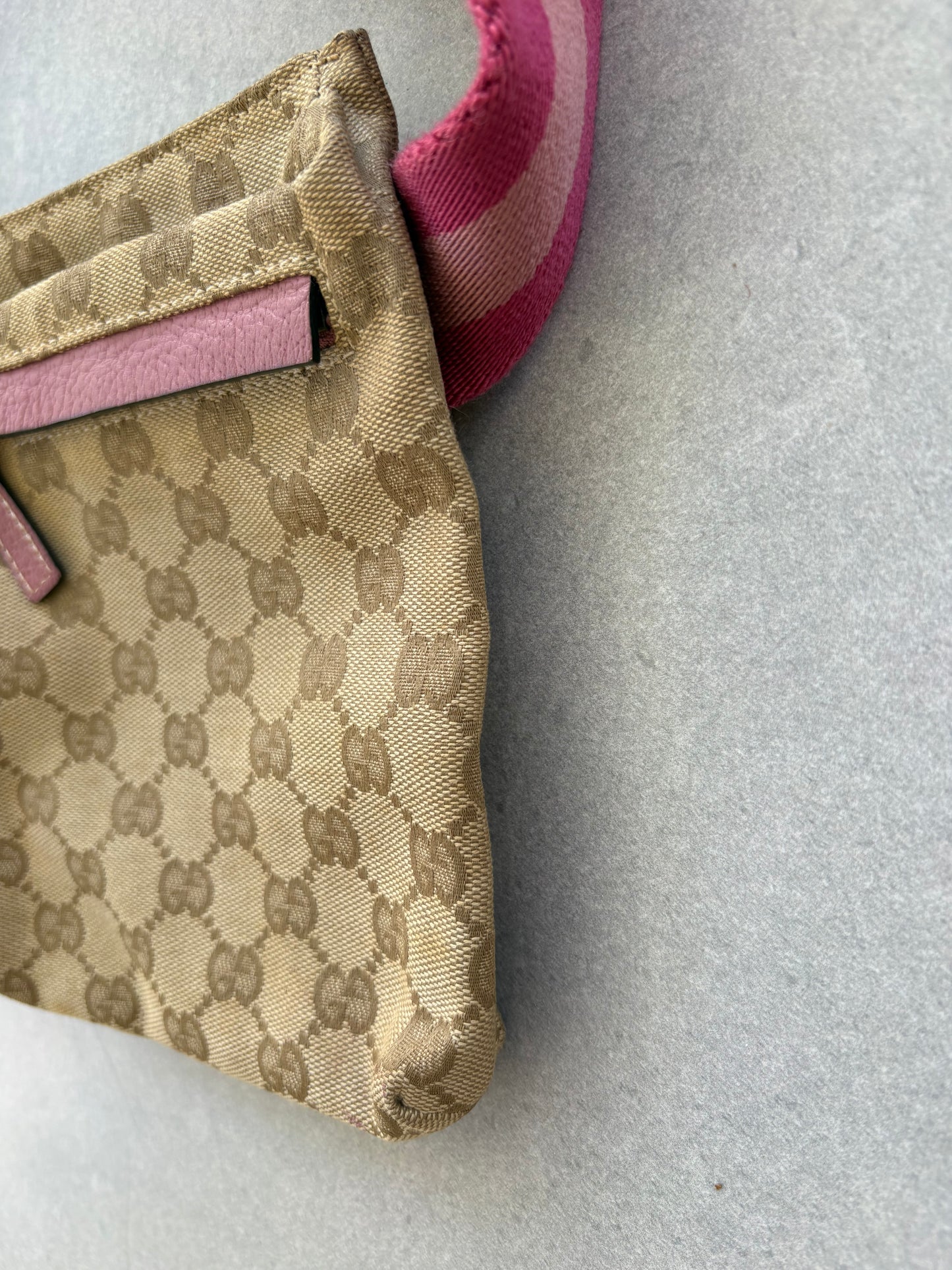 Gucci Belt Bag Pink and Beige
