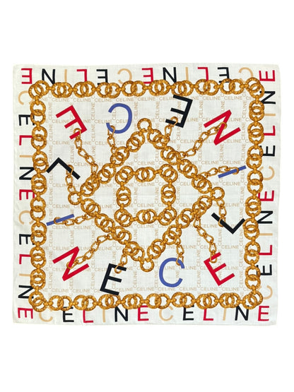 Celine Chain Scarf White