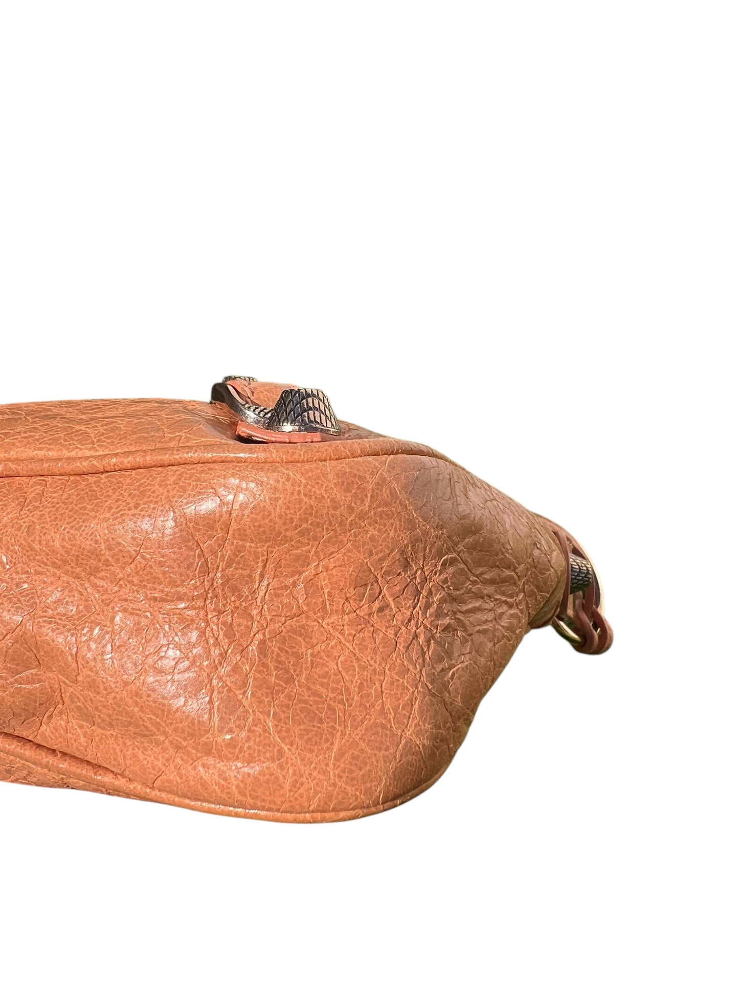 Balenciaga Orange Leather City Hip Crossbody Bag 2000s