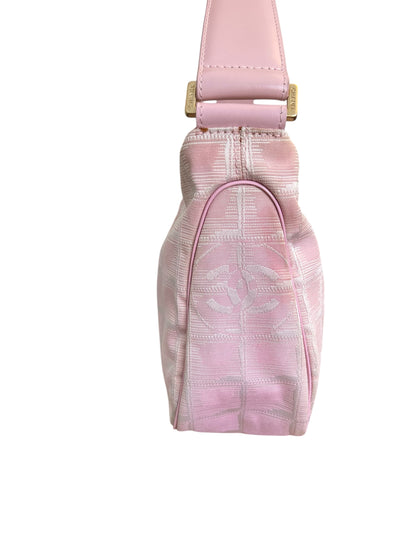 Chanel Pink Travel Line Shoulder Bag 2000s