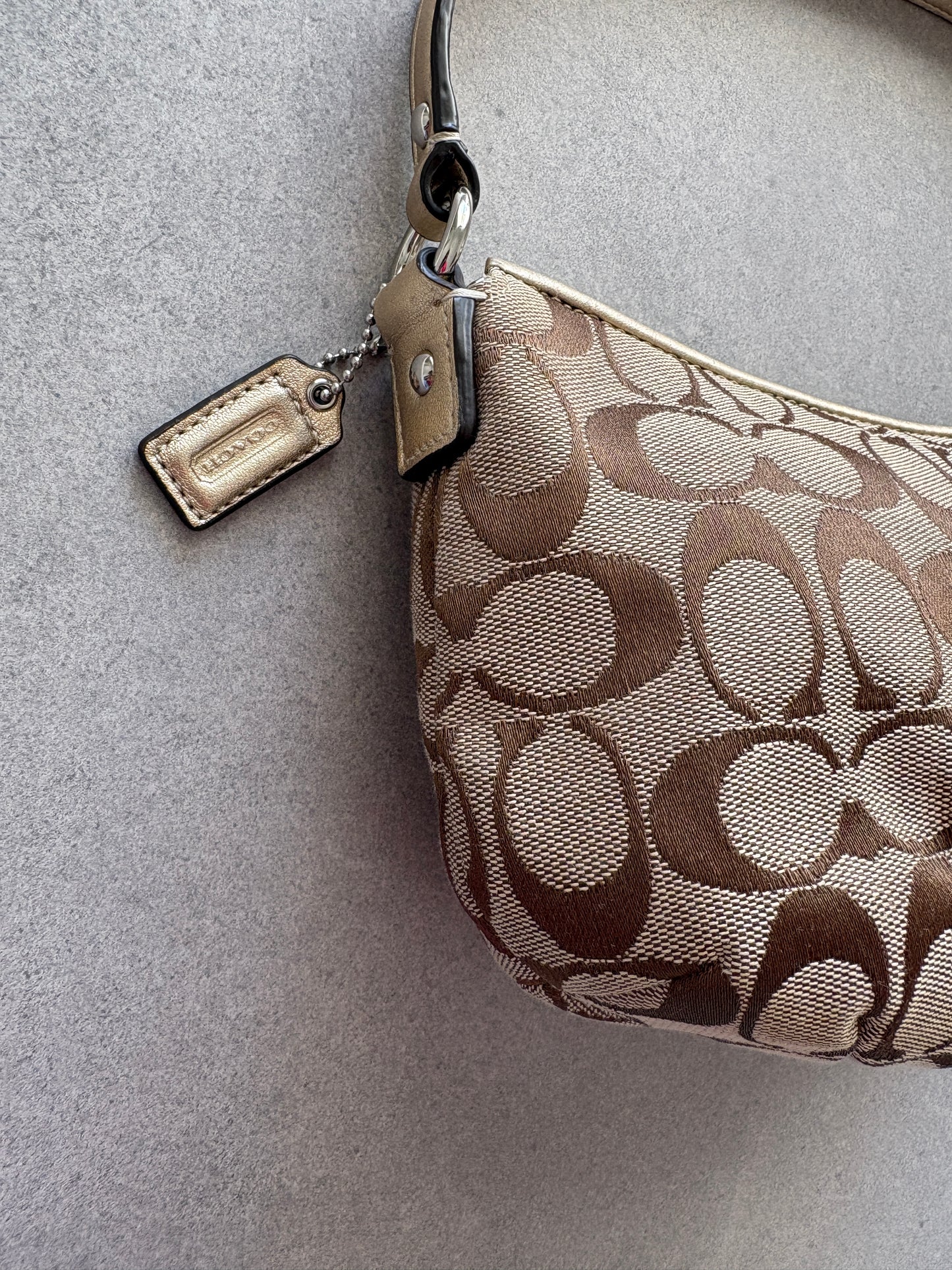 Coach Monogram Brown Shoulder Bag
