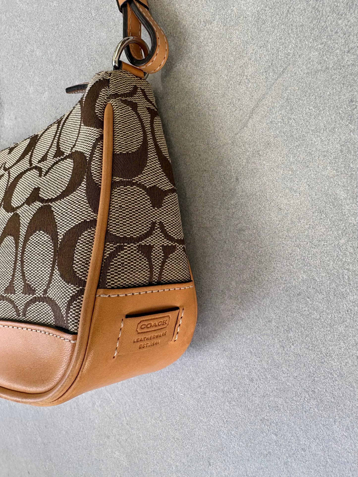 Coach Signature Demi Tan Shoulder Bag