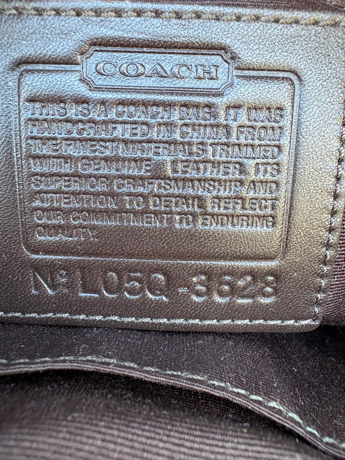 Coach Soho Brown Signature Monogram Shoulder Bag