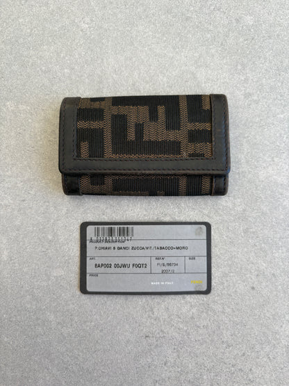 Fendi Zucca Canvas and Leather Key Holder