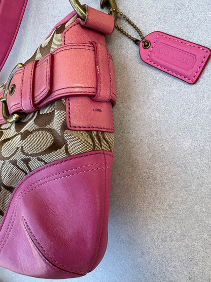 Coach Pink Signature Monogram Bag