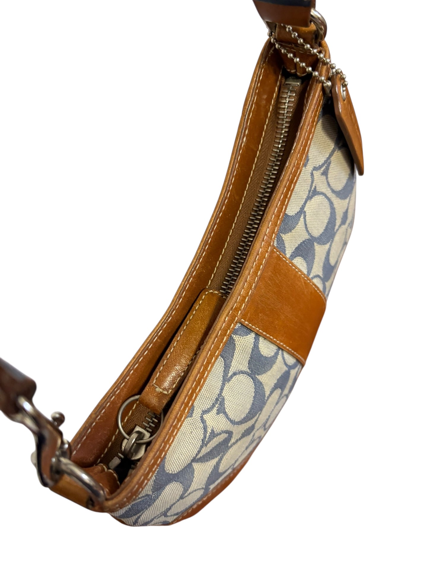 Coach Blue Monogram Shoulder Bag