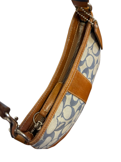 Coach Blue Monogram Shoulder Bag