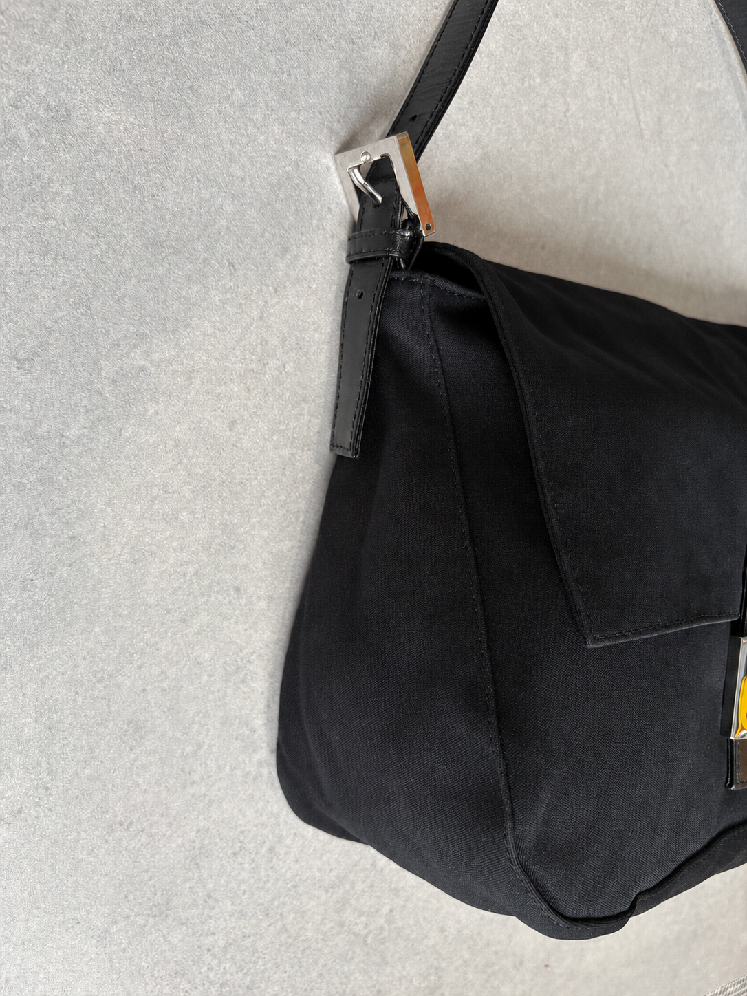 Fendi Baguette Mamma Shoulder Bag Black
