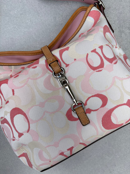 Coach Optic Pink Hampton Shoulder Bag with Clasp