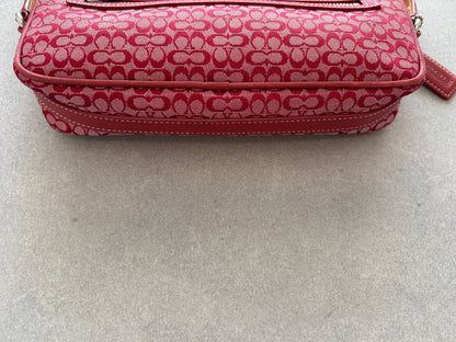 Coach Red Canvas Signature Crossbody Bag