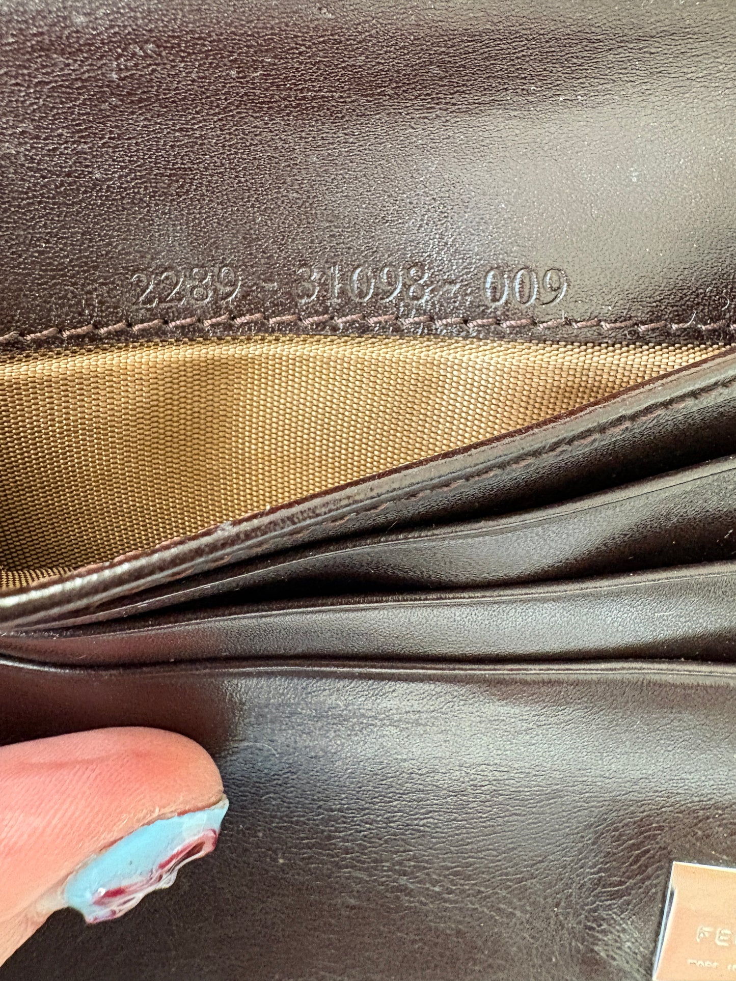 Fendi Zucca Canvas and Leather Wallet