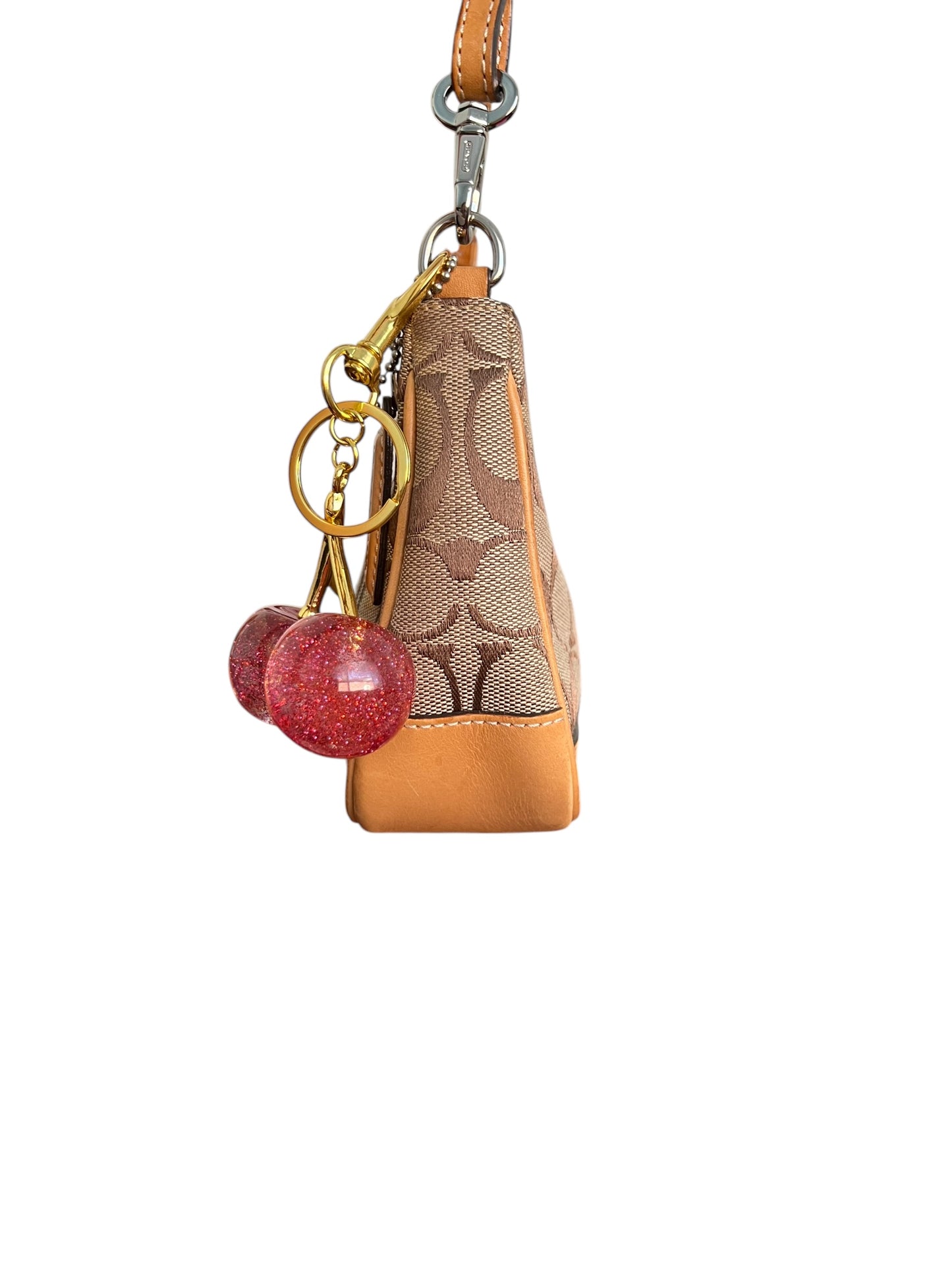 Coach Signature Demi Tan Pink Cherry