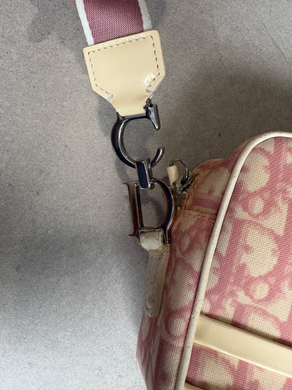 Christian Dior 2000s Pink Trotter Monogram Shoulder Bag