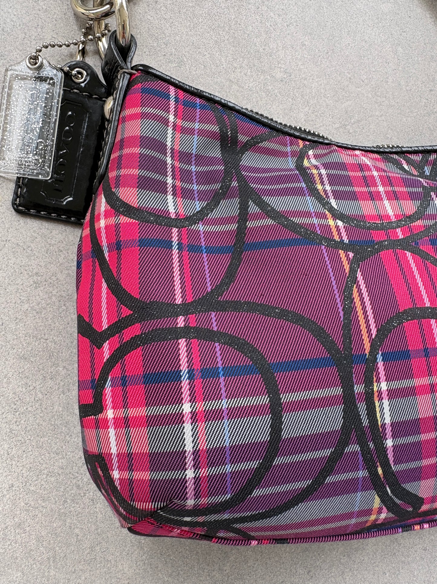 Coach Poppy Tartan Shoulder Bag